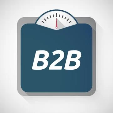 Isolated weight scale with    the text B2B Stock Illustration