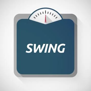 Isolated weight scale with    the text SWING Stock Illustration