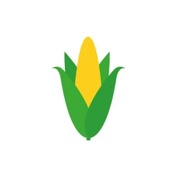 Isolated wheat ear icon flat vector design 스톡 일러스트