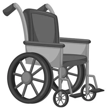 Isolated wheelchair simple cartoon Stock Illustration