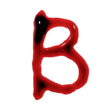Isolated on white 3d render of blood red wine liquid alphabets Stock Illustration