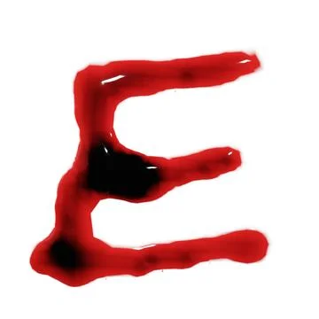 Isolated on white 3d render of blood red wine liquid alphabets Stock Illustration