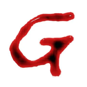 Isolated on white 3d render of blood red wine liquid alphabets Stock Illustration