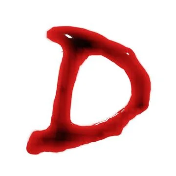 Isolated on white 3d render of blood red wine liquid alphabets 스톡 일러스트