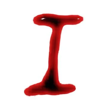 Isolated on white 3d render of blood red wine liquid alphabets 스톡 일러스트