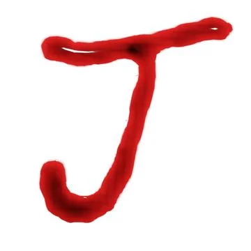 Isolated on white 3d render of blood red wine liquid alphabets Illustrazione stock
