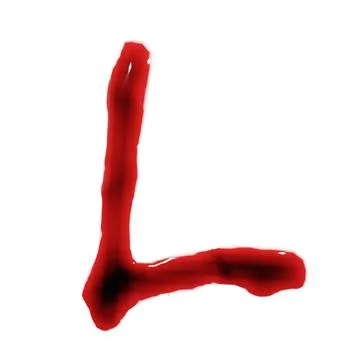 Isolated on white 3d render of blood red wine liquid alphabets 스톡 일러스트