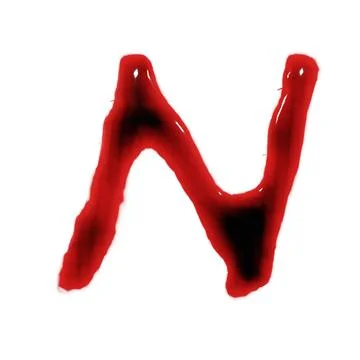 Isolated on white 3d render of blood red wine liquid alphabets Stock Illustration
