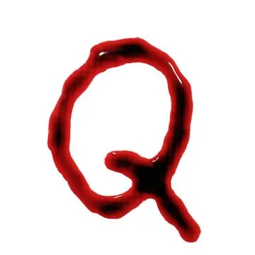 Isolated on white 3d render of blood red wine liquid alphabets Stock Illustration