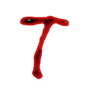 Isolated on white 3d render of blood red wine liquid alphabets Stock Illustration