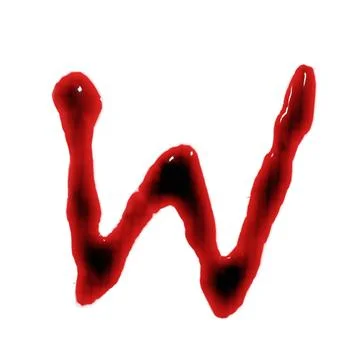 Isolated on white 3d render of blood red wine liquid alphabets Stock Illustration