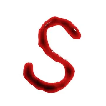 Isolated on white 3d render of blood red wine liquid alphabets Stock Illustration