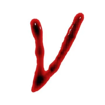 Isolated on white 3d render of blood red wine liquid alphabets Stock Illustration