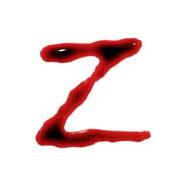 Isolated on white 3d render of blood red wine liquid alphabets Illustrazione stock