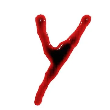 Isolated on white 3d render of blood red wine liquid alphabets 스톡 일러스트