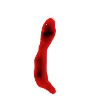 Isolated on white 3d render of blood red wine liquid small letter alphabets 스톡 일러스트