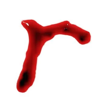 Isolated on white 3d render of blood red wine liquid small letter alphabets 스톡 일러스트
