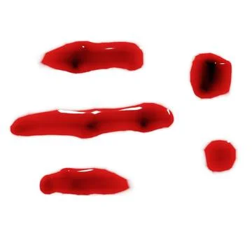 Isolated on white 3d render of blood red wine liquid small letter alphabets Illustrazione stock