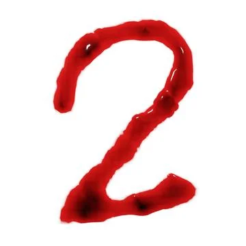 Isolated on white 3d render of blood red wine liquid numbers Illustrazione stock
