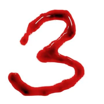 Isolated on white 3d render of blood red wine liquid numbers Stock Illustration