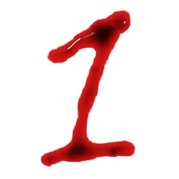 Isolated on white 3d render of blood red wine liquid numbers Stock Illustration