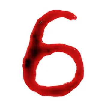 Isolated on white 3d render of blood red wine liquid numbers Illustrazione stock