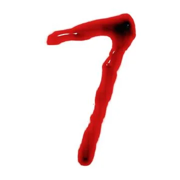 Isolated on white 3d render of blood red wine liquid numbers Illustrazione stock