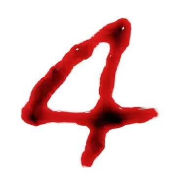 Isolated on white 3d render of blood red wine liquid numbers Stock Illustration