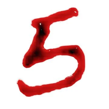 Isolated on white 3d render of blood red wine liquid numbers 스톡 일러스트