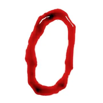 Isolated on white 3d render of blood red wine liquid numbers Stock Illustration