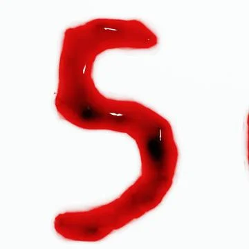 Isolated on white 3d render of blood red wine liquid numerical numbers and .. Stock Illustration