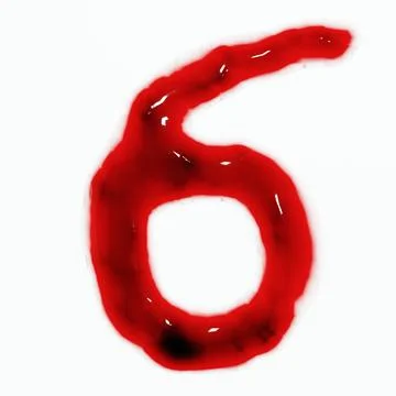 Isolated on white 3d render of blood red wine liquid numerical numbers and .. Stock Illustration