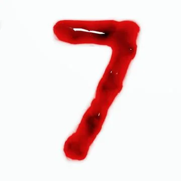 Isolated on white 3d render of blood red wine liquid numerical numbers and .. Stock Illustration