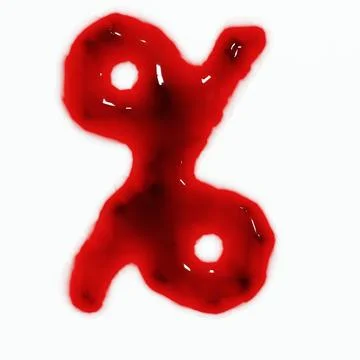 Isolated on white 3d render of blood red wine liquid numerical numbers and .. Stock Illustration