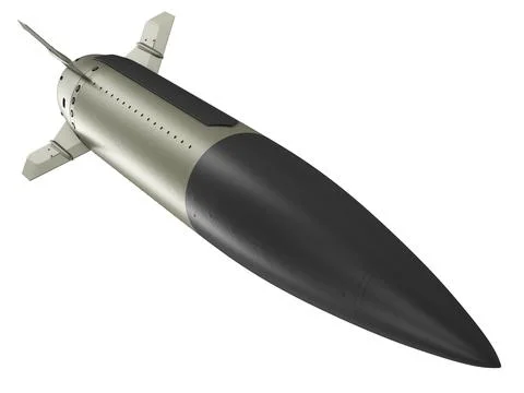 Isolated on white background render of 3d model of Lockheed Martin MGM-140 Stock Illustration