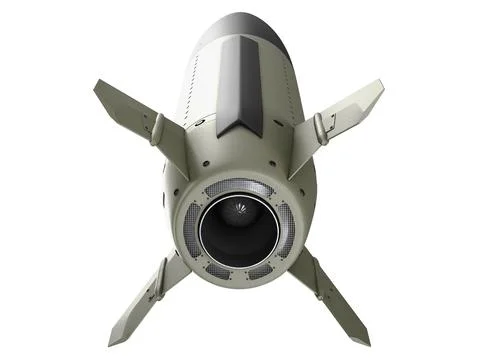 Isolated on white background render of 3d model of Lockheed Martin MGM-140 Stock Illustration