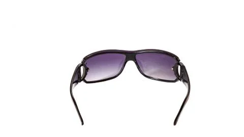 Isolated On White Background Sun Glasses That Purple Toned Stock Photos