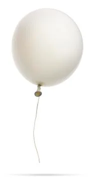 Isolated White Balloon Stock Photos