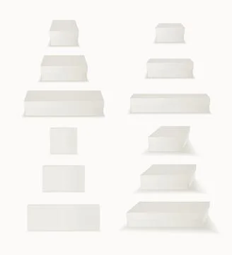 Isolated White Box Mockup EPS Vector EPS Vector Stock Illustration