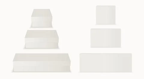 Isolated White Box Mockup EPS Vector EPS Vector Stock Illustration
