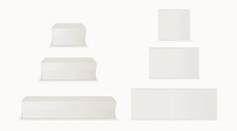 Isolated White Box Mockup EPS Vector EPS Vector Stock Illustration