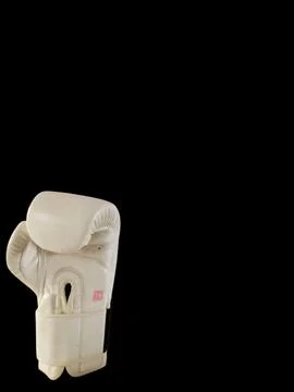 Isolated white boxing glove Stock Photos
