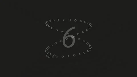 Isolated white digit nine on black background for abstract counting or sequ.. Stock Footage 342206130