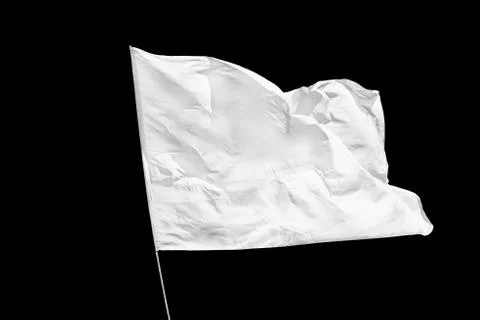 Isolated White flag Stock Photos