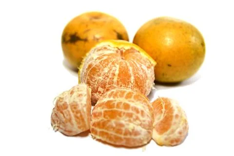 Isolated white fruit orange Stock Photos