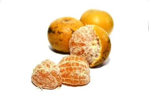 Isolated white fruit orange Stock Photos