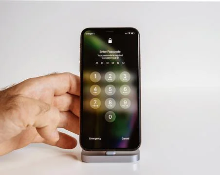 Isolated on white latest Apple Computers Iphone Smartphone XS MAx telephone with 스톡 사진