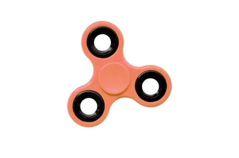 Isolated on white orange spinner Stock Photos