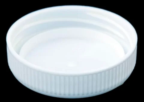 Isolated white plastic bottle cap Stock Photos