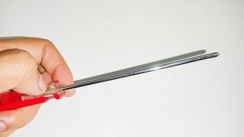 Isolated white of screwdriver Stock Photos